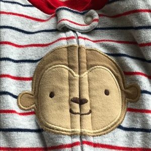 Monkey zip up one piece sleeper